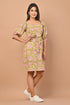 Pear Green Hand Block Print Cotton Dress (CRD07)